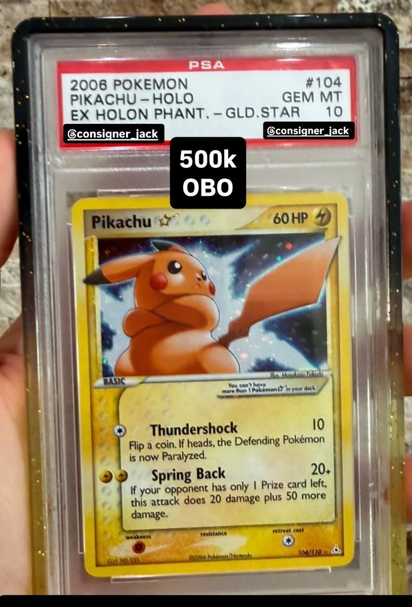 Pikachu PSA GEM MT 10