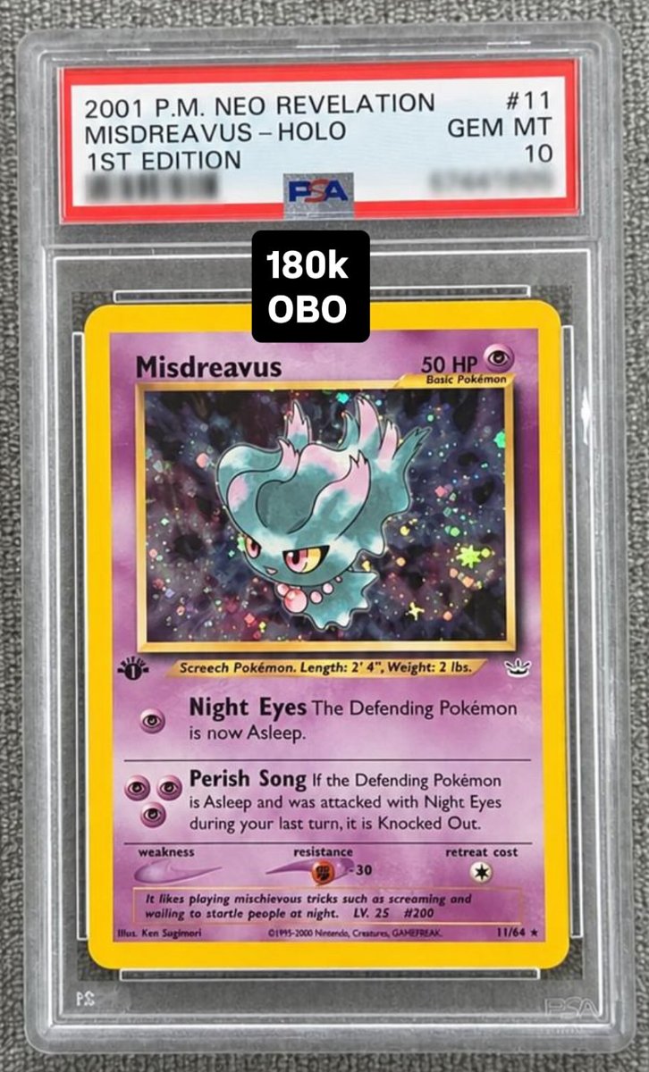 Misdreavus PSA GEM MT 10