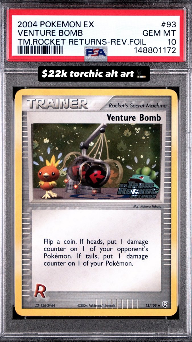 Venture Bomb PSA GEM MT 10