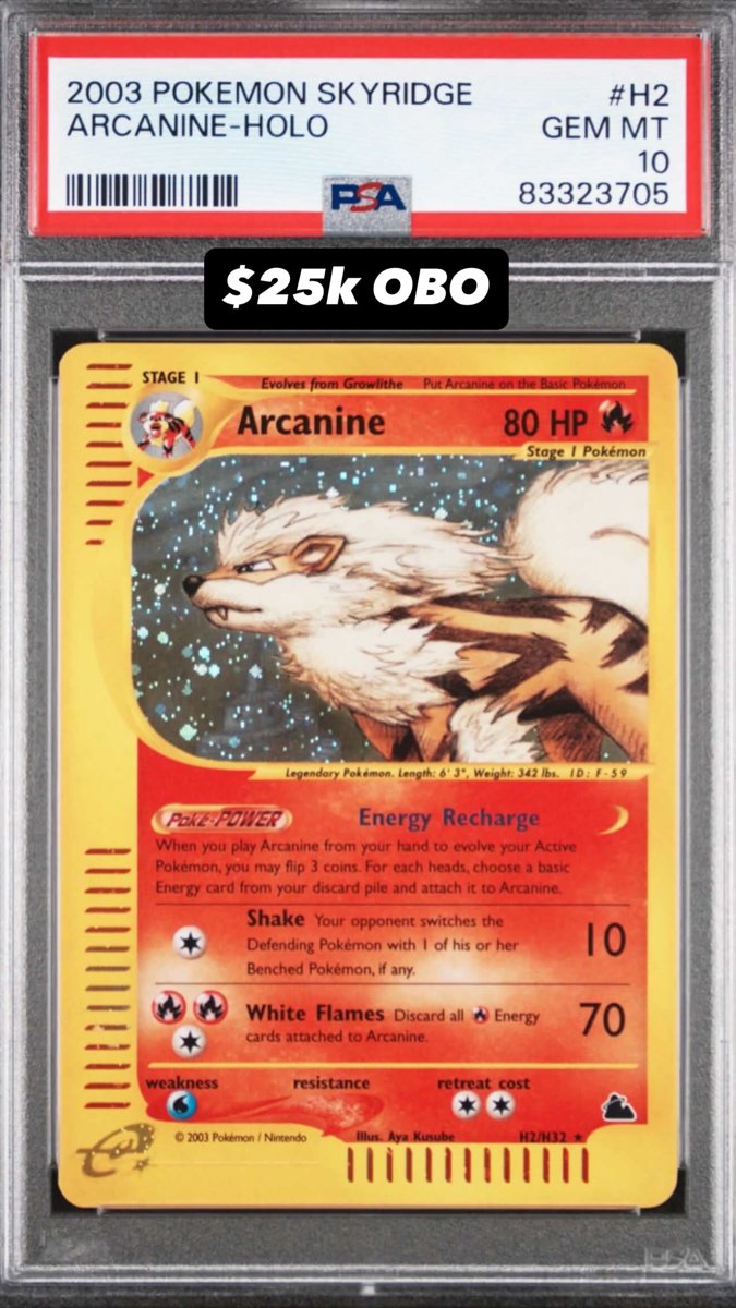 Arcanine PSA GEM MT 10