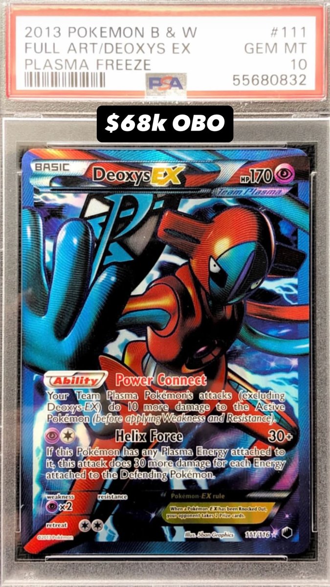 Deoxys EX PSA GEM MT 10