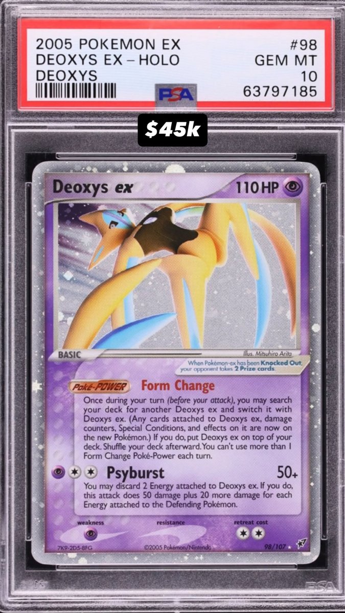 Deoxys EX PSA GEM MT 10