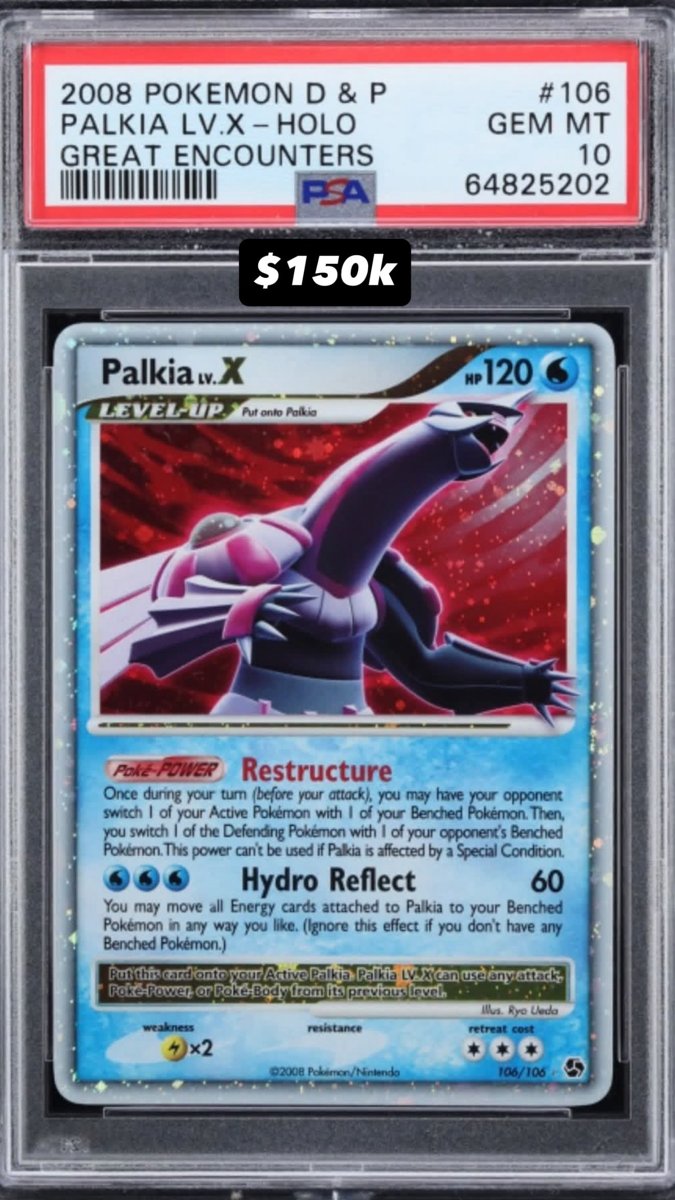 Palkia Lv X PSA GEM MT 10