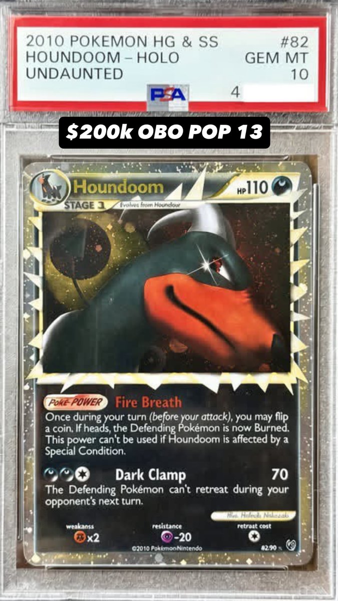 Houndoom PSA GEM MT 10
