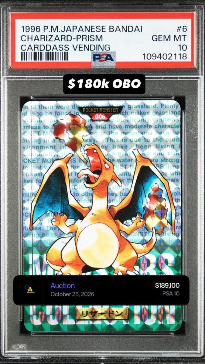 Charizard PSA GEM MT 10