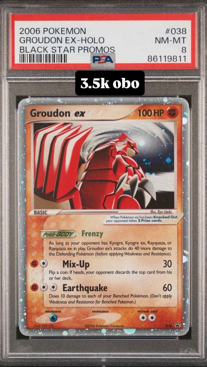 Groudon EX PSA NM-MT 8