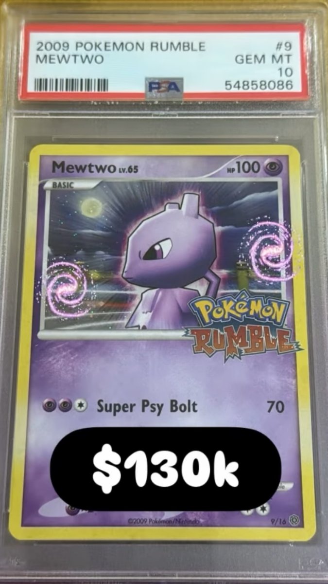 Mewtwo PSA GEM MT 10