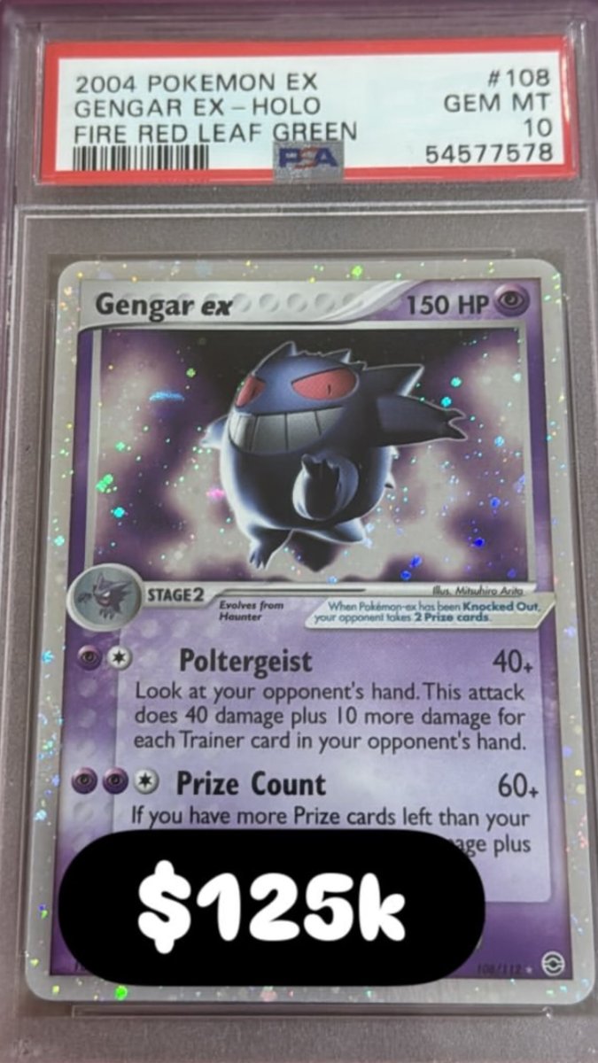 GENGAR EX PSA GEM MT 10