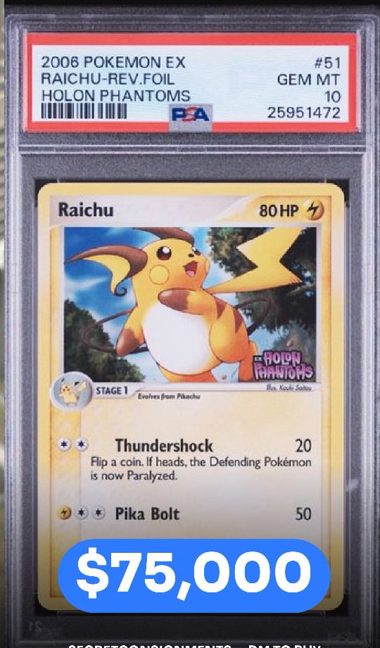 Raichu PSA GEM MT 10