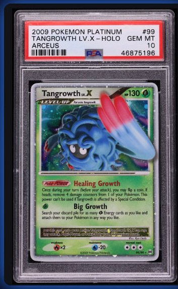 Tangrowth Lv X PSA GEM MT 10