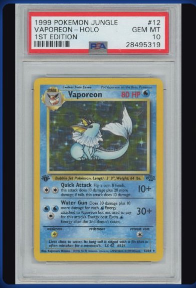 Vaporeon PSA GEM MT 10