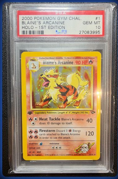 Blaine's Arcanine PSA GEM MT 10