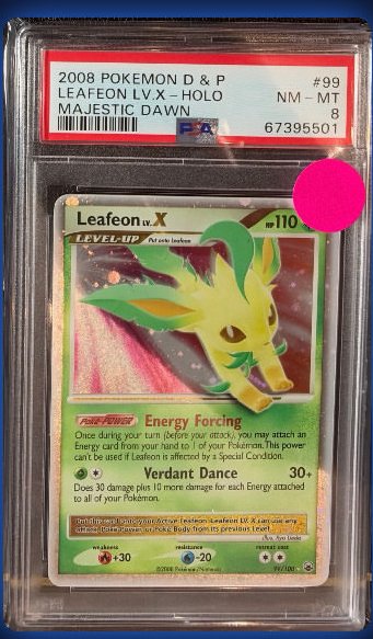 Leafeon Lv X PSA NM-MT 8