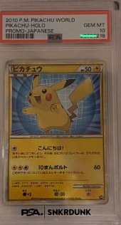 Pikachu PSA GEM MT 10