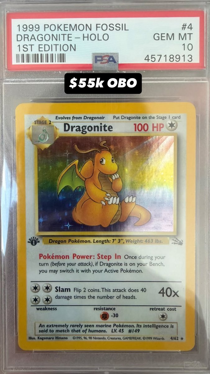 Dragonite PSA GEM MT 10