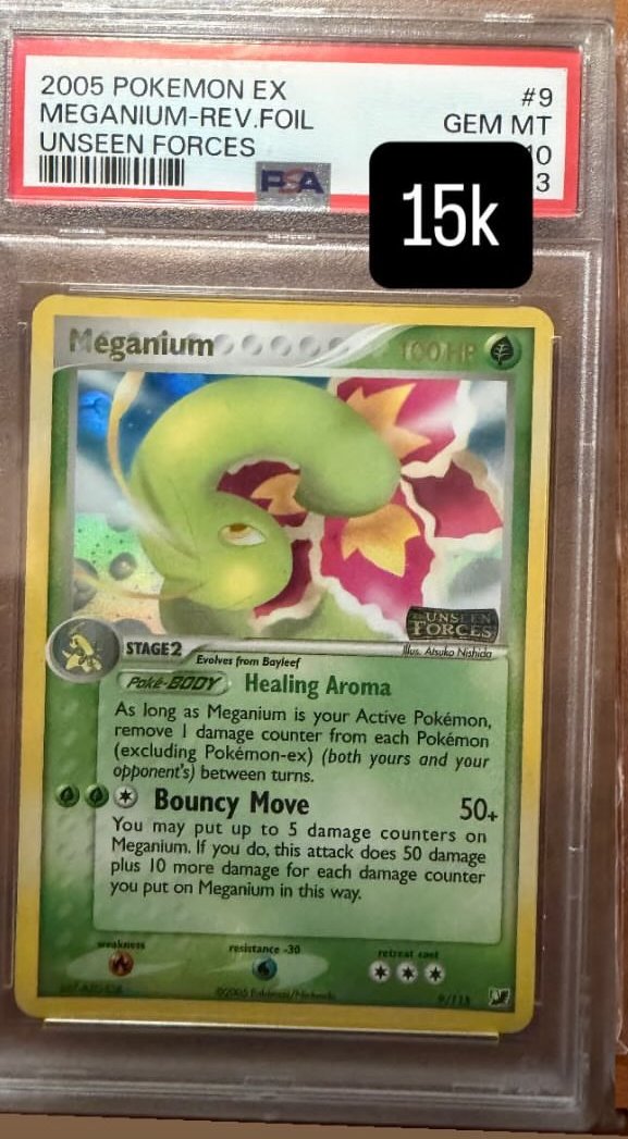Meganium-Rev.foil PSA GEM MT 10