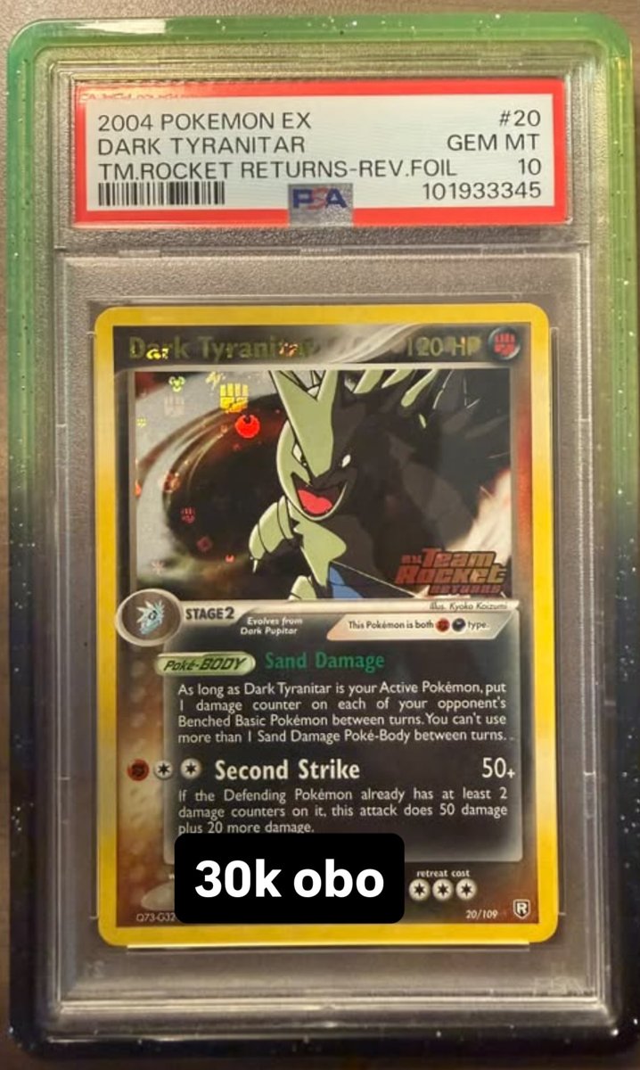 Dark Tyranitar PSA GEM MT 10