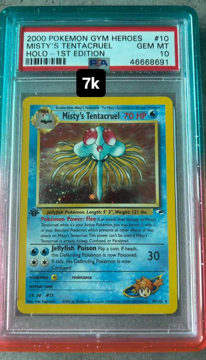 Misty's Tentacruel PSA GEM MT 10