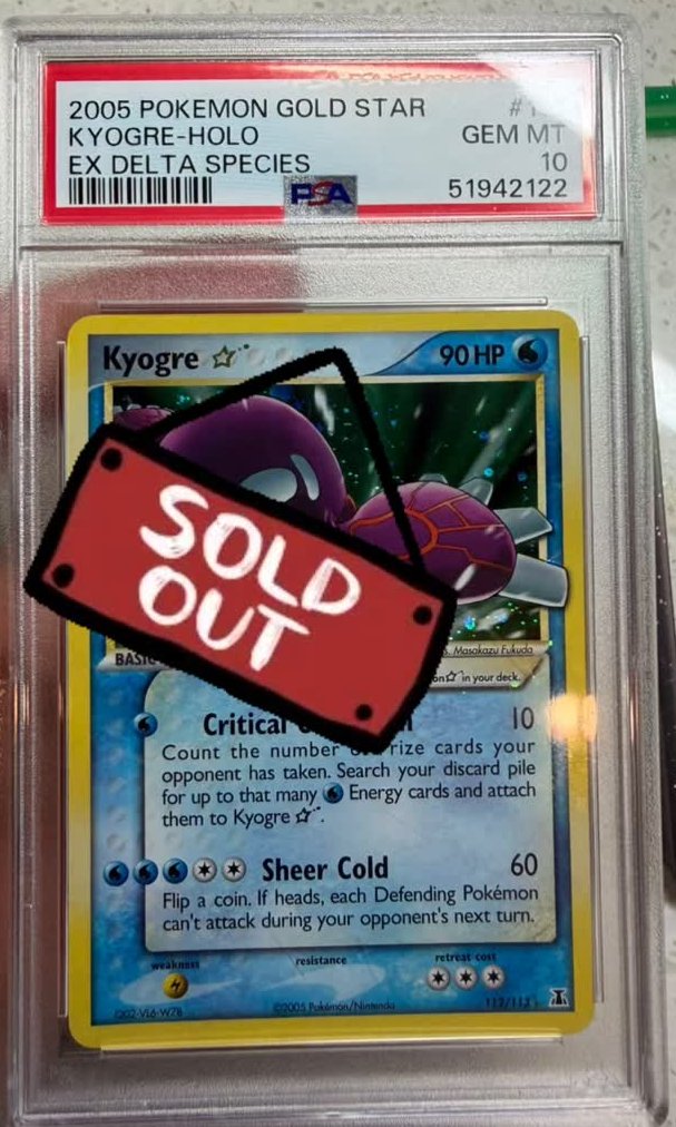 Kyogre PSA GEM MT 10