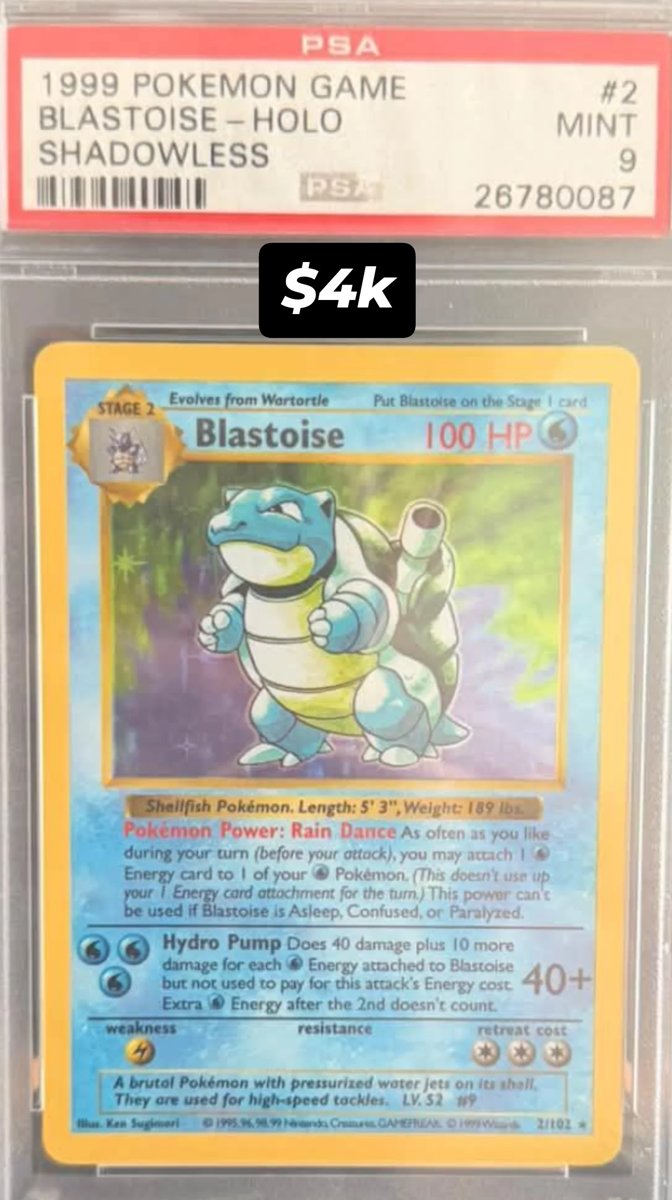 Blastoise PSA MINT 9