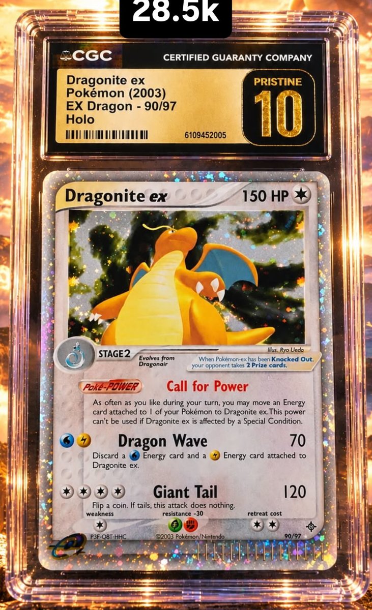 DRAGONITE EX CGC PRISTINE 10