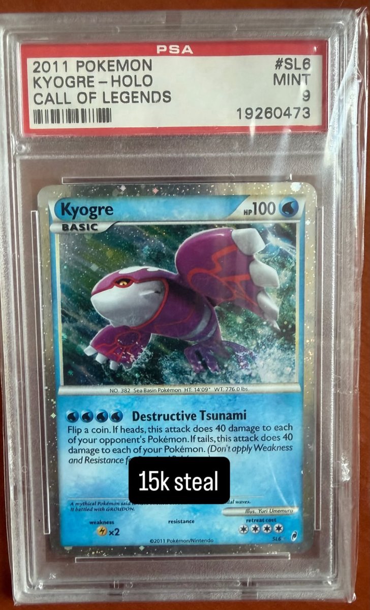 Kyogre PSA MINT 9