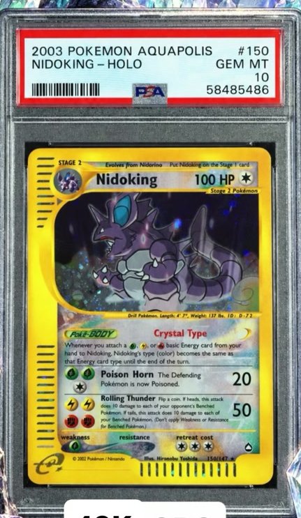 Nidoking PSA GEM MT 10