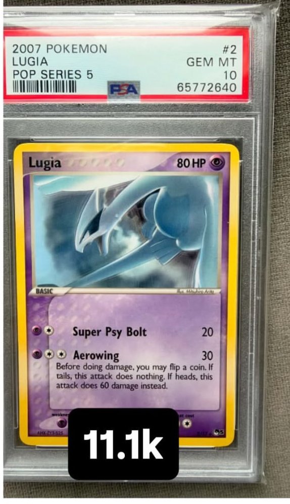 Lugia PSA GEM MT 10