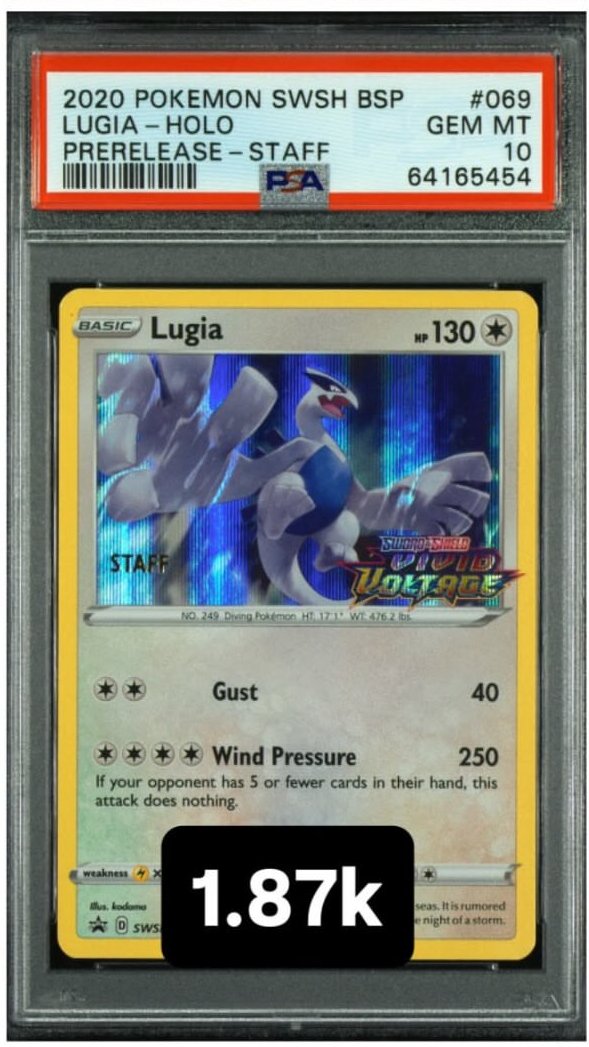 Lugia PSA GEM MT 10