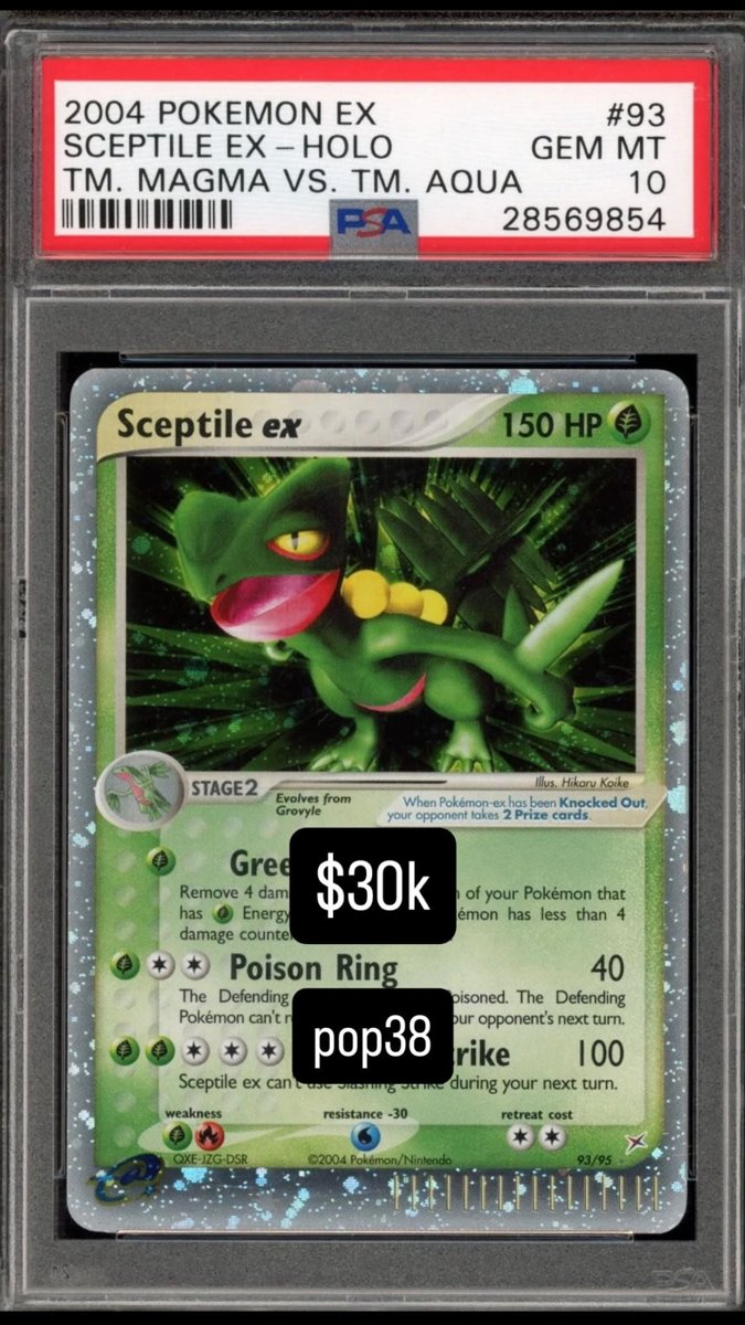 Sceptile EX PSA GEM MT 10