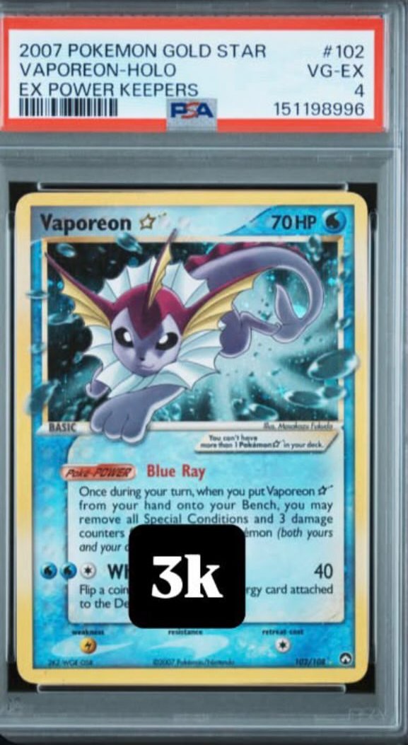 Vaporeon PSA VG-EX 4