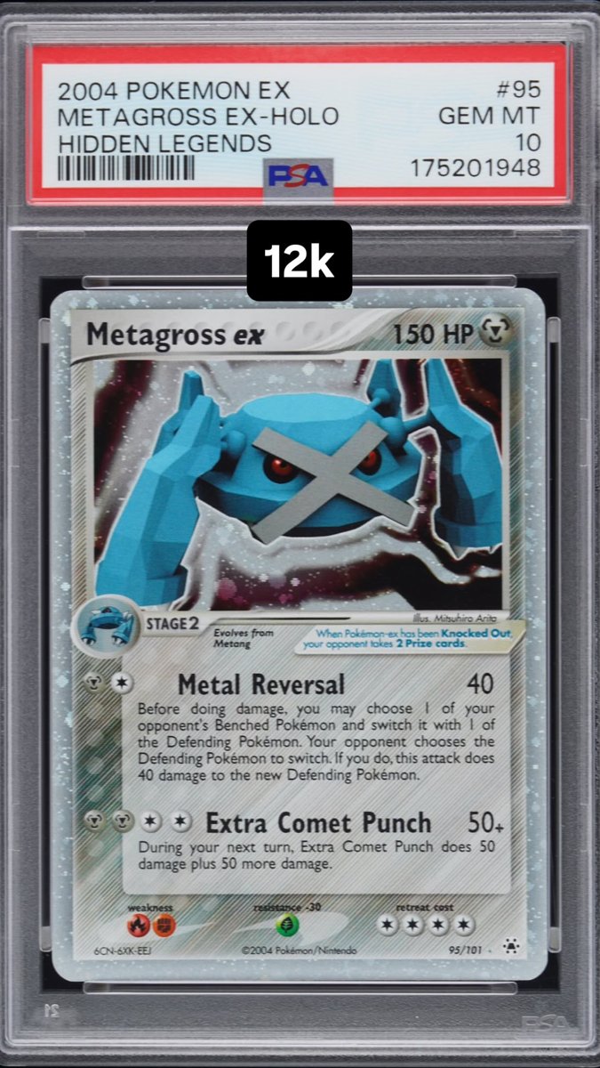Metagross EX PSA GEM MT 10
