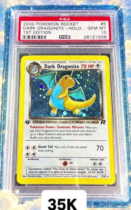 Dark Dragonite PSA GEM MT 10
