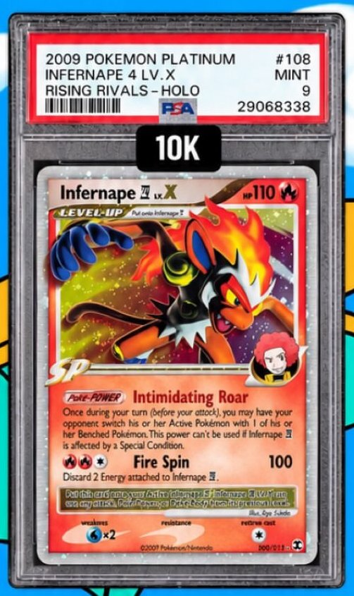 Infernape 4 Lv X PSA MINT 9