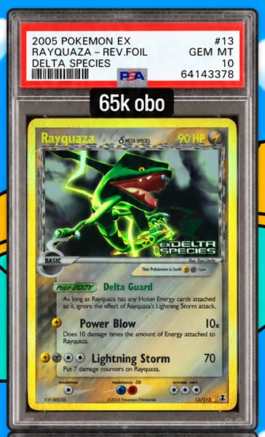 Rayquaza PSA GEM MT 10