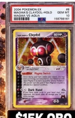 Magma's Claydol PSA GEM MT 10