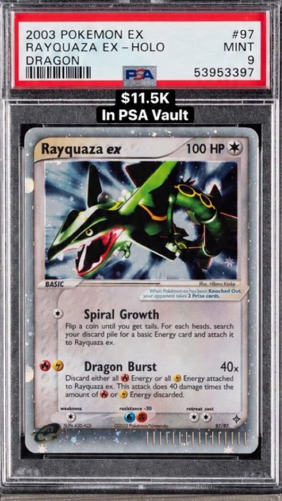 Rayquaza ex - Holo Dragon PSA MINT 9
