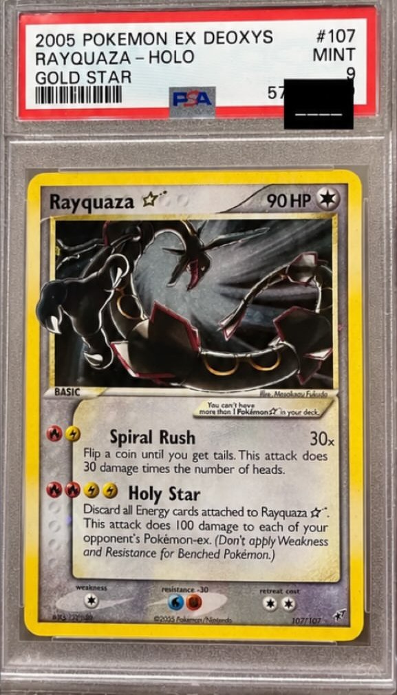 Rayquaza - Holo Gold Star PSA MINT 9
