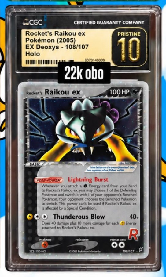 Rocket's Raikou ex CGC PRISTINE 10