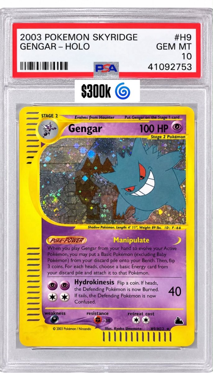 Gengar PSA GEM MT 10