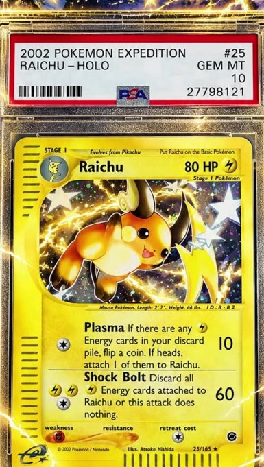 Raichu PSA GEM MT 10