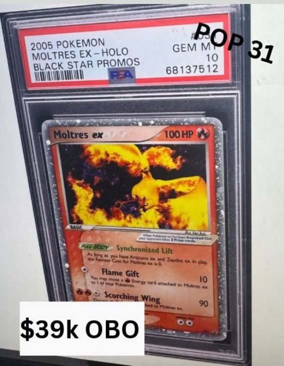 MOLTRES EX PSA GEM MT 10