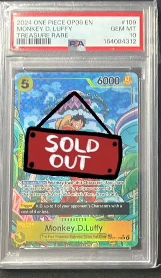 Monkey D. Luffy PSA GEM MT 10
