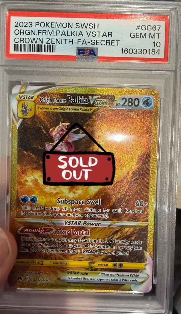 Origin Forme Palkia VSTAR PSA GEM MT 10
