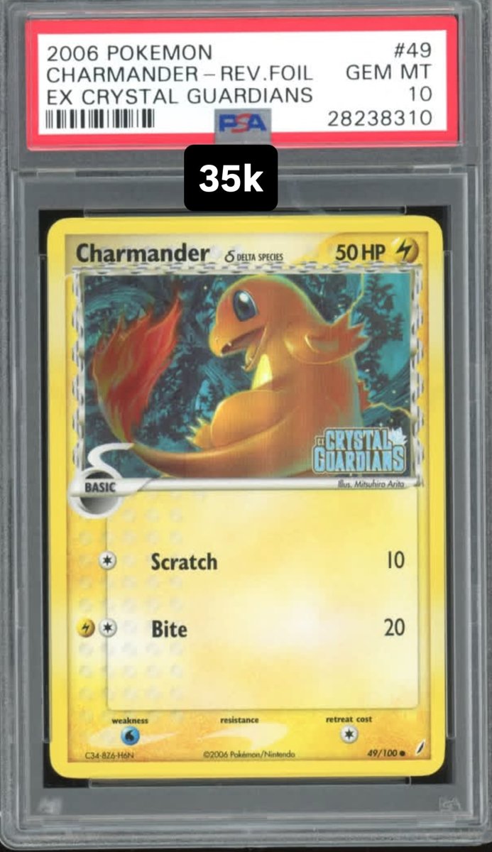 Charmander Δ PSA GEM MT 10