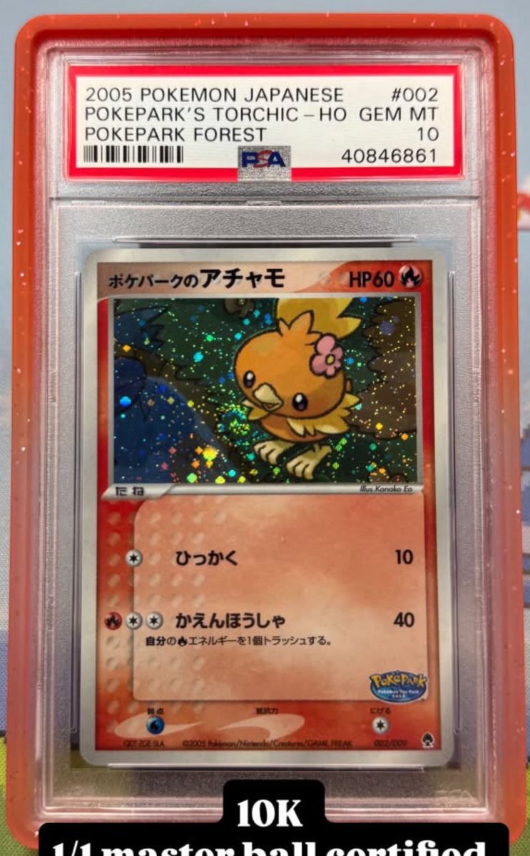 Pokepark's Torchic PSA GEM MT 10
