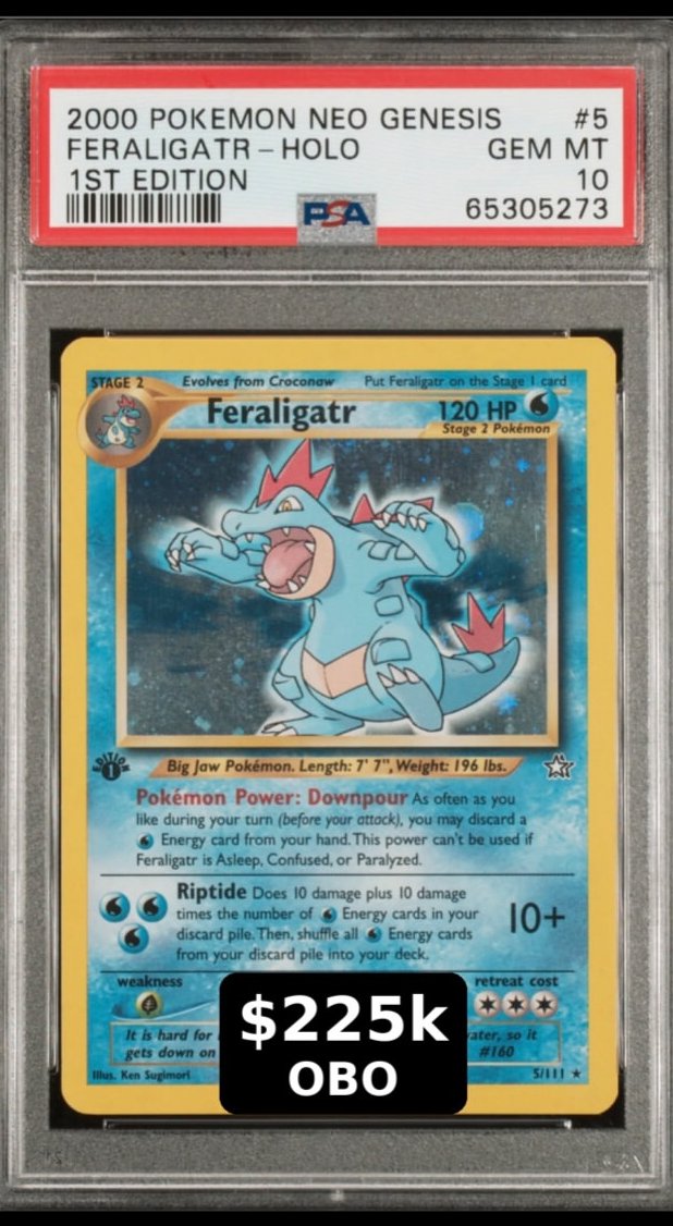 Feraligatr PSA GEM MT 10