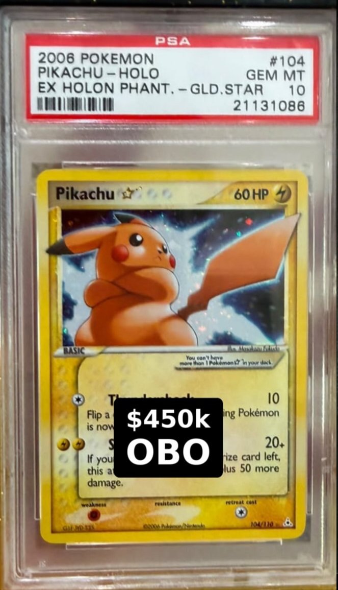 Pikachu PSA GEM MT 10