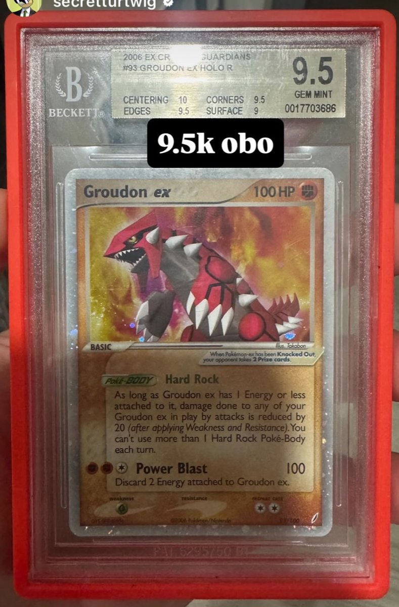 Groudon ex other 9.5 GEM MINT