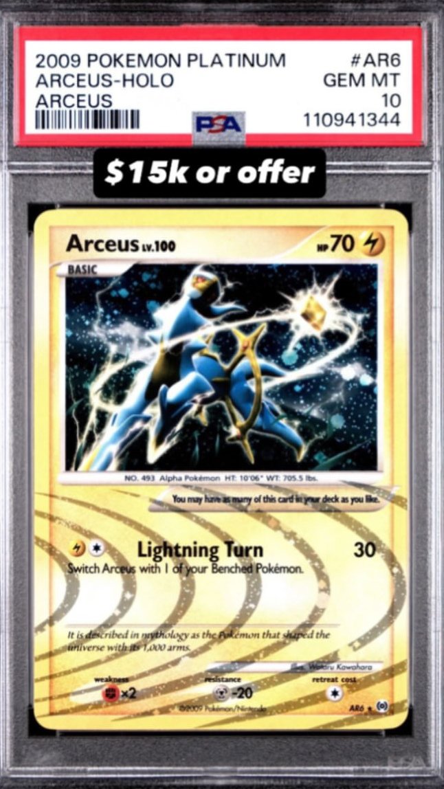 Arceus PSA GEM MT 10